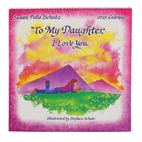 2025 Calendar To My Daughter, I Love you Square Wall Blue Mountain Arts CA5101