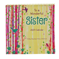 2025 Calendar To a Wonderful Sister Mini Wall Blue Mountain Arts CA5217