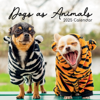 2025 Calendar Dogs as Animals 16-Month Square Wall Gifted Stationery GSC25016