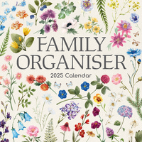 2025 Calendar Floral Family Organiser 16-Month Square Wall Gifted Stationery GSC25036