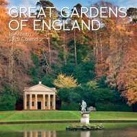 2025 Calendar Great Gardens of England 16-Month Square Wall Gifted Stationery GSC25055