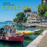 2025 Calendar Greek Islands 16-Month Square Wall Gifted Stationery GSC25056