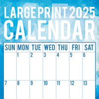 2025 Calendar Large Print Calendar 16-Month Square Wall Gifted Stationery GSC25096