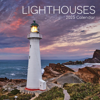 2025 Calendar Lighthouses 16-Month Square Wall Gifted Stationery GSC25102