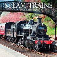 2025 Calendar Steam Trains 16-Month Square Wall Gifted Stationery GSC25197