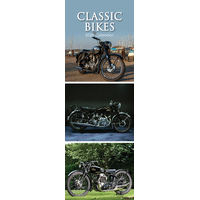 2025 Calendar Classic Bikes Slim Wall Gifted Stationery GSC25274