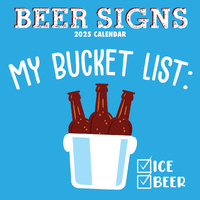 2025 Calendar Beer Signs 16-Month Square Wall Gifted Stationery GSC24924