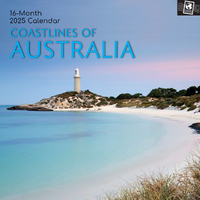 2025 Calendar Coastlines of Australia 16-Month Square Wall Gifted Stationery GSC24980