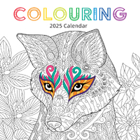 2025 Calendar Colouring 16-Month Square Wall Gifted Stationery GSC24987