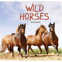 2025 Diary Wild Horses Week to View by Paper Pocket