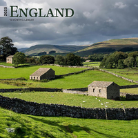 2025 Calendar England 16-Month Square Wall Browntrout BT76953