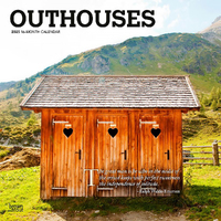 2025 Calendar Outhouses 16-Month Square Wall Browntrout BT77493