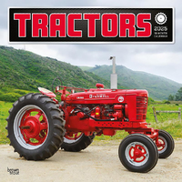 2025 Calendar Tractors 16-Month Square Wall Browntrout BT77868