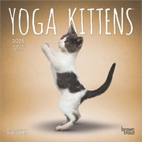 2025 Calendar Yoga Kittens 16-Month Mini Wall Browntrout BT79558