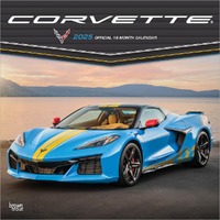 2025 Calendar Corvette Official 16-Month Square Wall Browntrout BT79770