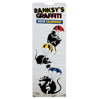 2025 Calendar Banksy's Graffiti Official Slim Wall Browntrout BT80677