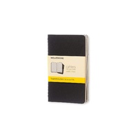 Moleskine Cahier Journal Set of 3 Pocket - Black, Squared