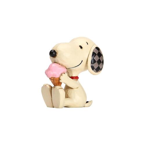 Peanuts by Jim Shore Figurine Mini 7cm Snoopy Eating Ice Cream, Whitehill 6005953