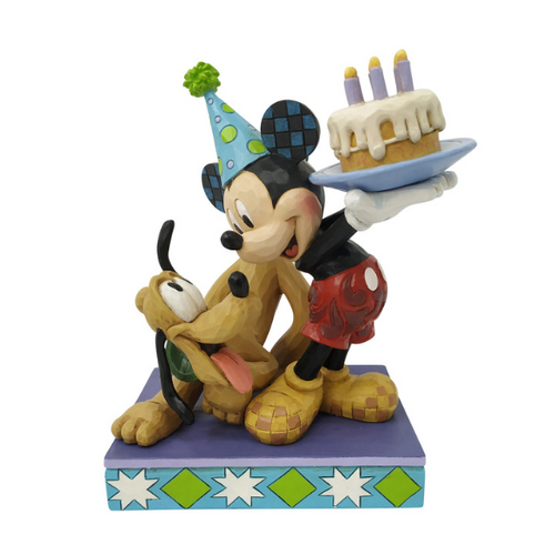  Disney Traditions Figurine 16cm Pluto & Mickey Birthday, Whitehill 6007058