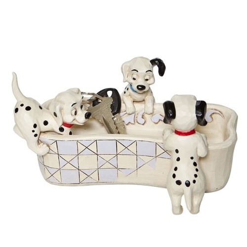  Disney Traditions Figurine 9cm Dalmatians Bone Dish, Whitehill 6008060