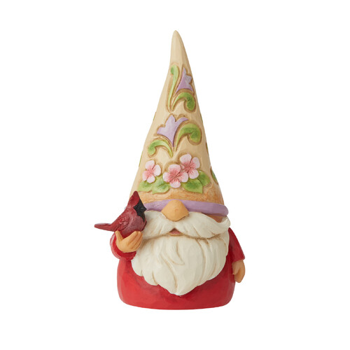 Jim Shore Heartwood Creek Figurine 12cm Gnome With Cardinal, Whitehill 6010284