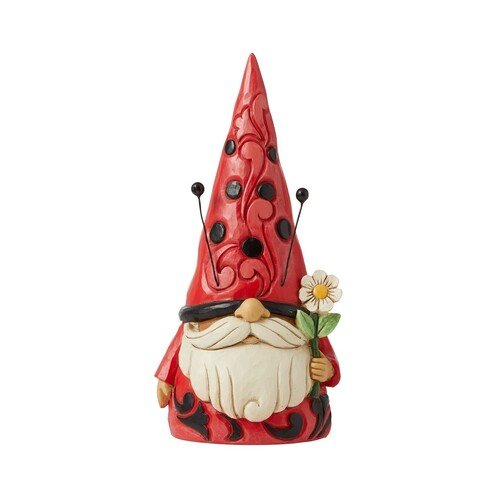 Jim Shore Heartwood Creek Figurine 16cm Ladybug Gnome, Whitehill 6010288