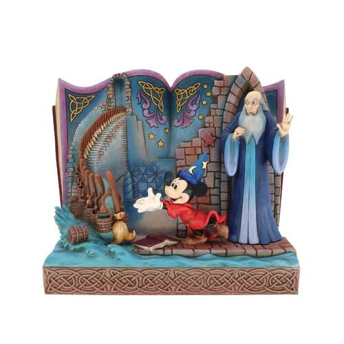 Disney Traditions Figurine 17cm Sorcerer Mickey Story Book, Whitehill 6010883