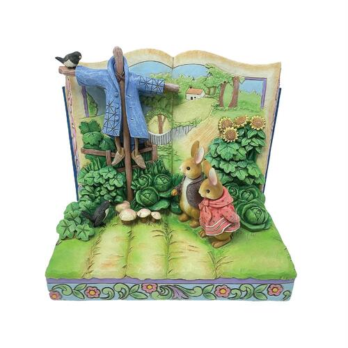 Beatrix Potter by Jim Shore Figurine 13cm Peter & Benjamin by Scarecrow Storybook, Whitehill 6012486