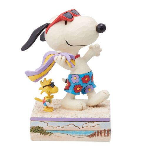 Peanuts by Jim Shore Figurine 13cm Snoopy and Woodstock Beach Day, Whitehill 6014338