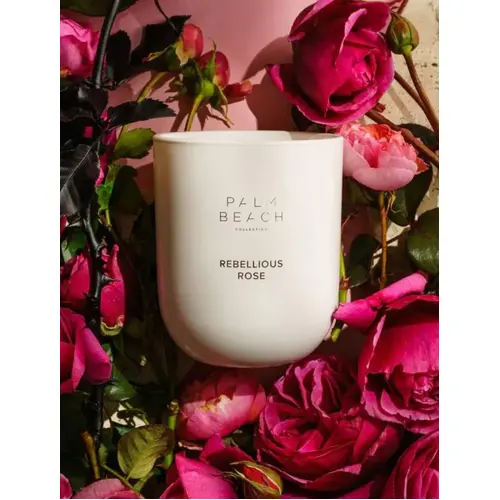 Palm Beach Scented Soy Candle Standard 400g - Rebellious Rose S24MCXRR