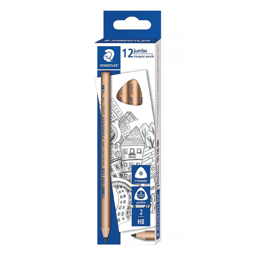 Staedtler Natural Pencil Jumbo Triangular HB Box of 12