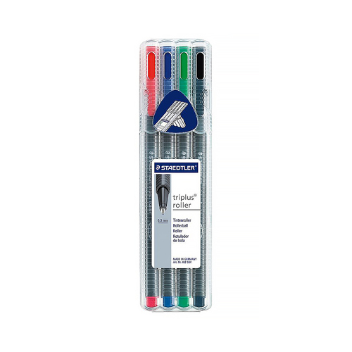 Staedtler triplus Rollerball Pen Assorted Box of 4 