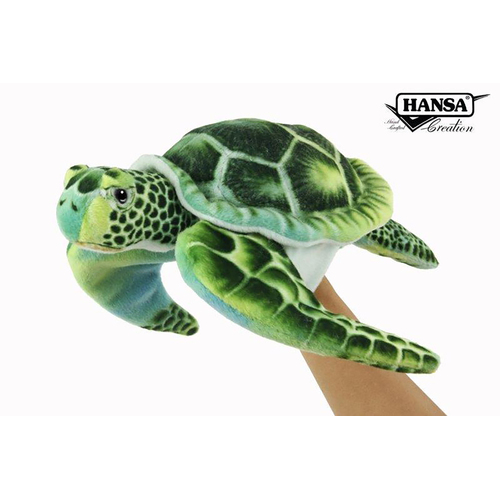 Hansa Creation Hand Puppet Green Turtle 14cm CA Australia HC8150