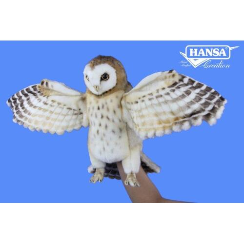 Hansa Creation Hand Puppet Barn Owl 38cm CA Australia HC8396