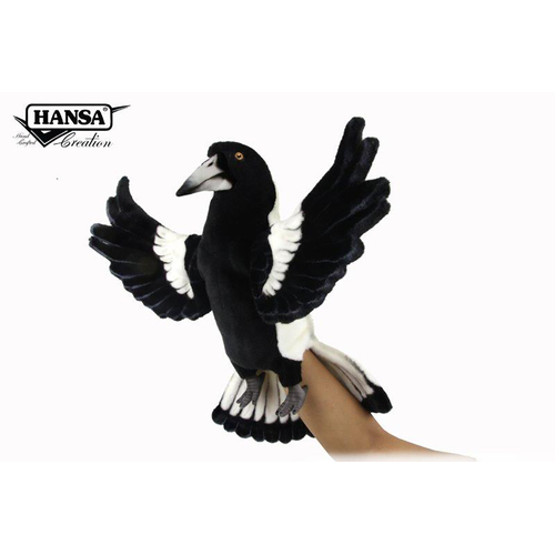 Hansa Creation Hand Puppet Magpie 29cm CA Australia HC8442