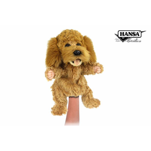 Hansa Creation Hand Puppet Poodle 28cm CA Australia HC8456