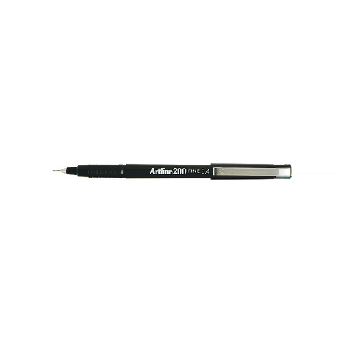 Artline 200 Fineline Pen 0.4mm Black Box of 12 120001