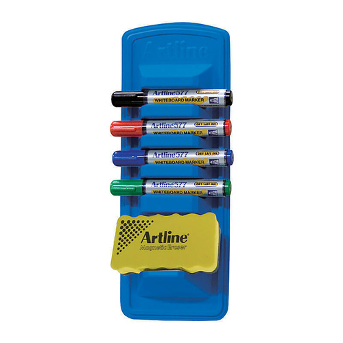 Artline 577 Whiteboard Caddy Starter Kit with Markers and Eraser 157794