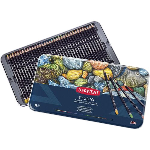 Derwent Studio Colouring Pencils Tin of 36 R32198