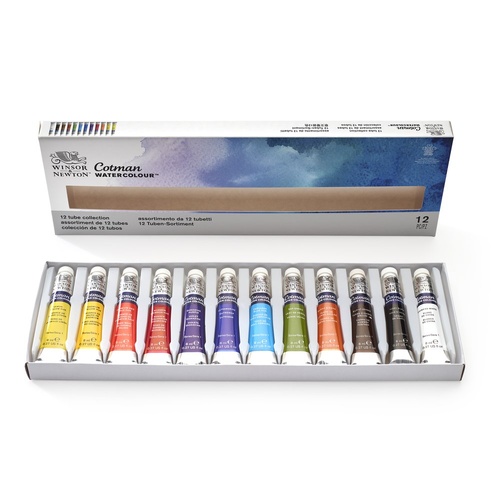 Winsor & Newton Cotman Watercolour 8mL x 12 Tube Collection