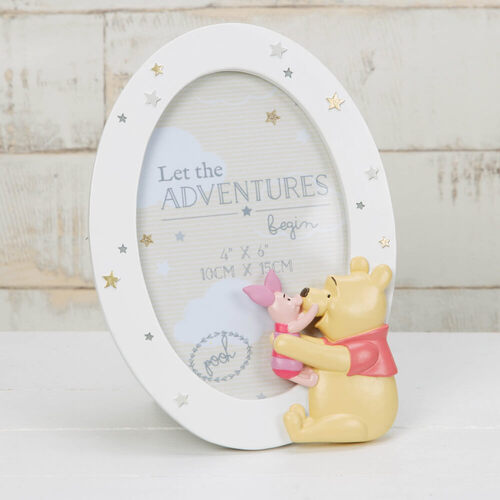 Photo Frame Disney Winnie The Pooh 4x6 Round Resin, Disney 100 Gift, JAS-WDI642