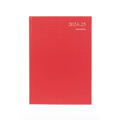 2024-2025 Financial Year Diary Collins Essential A4 Day to Page Red ESSA41M.15