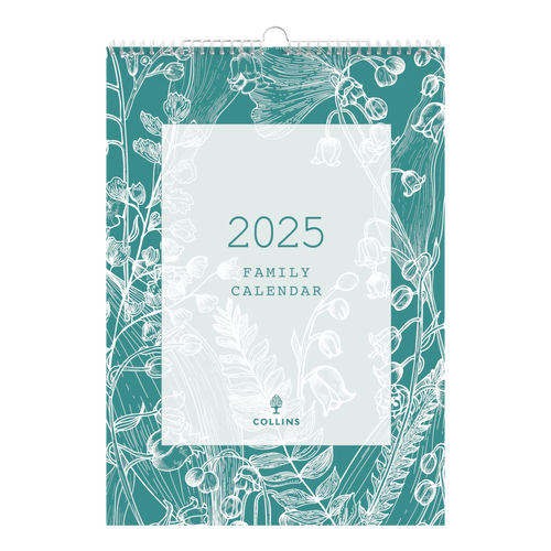 2025 Calendar Collins Tara A3 Family Wiro Wall TAFC135