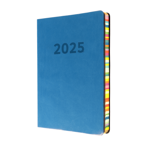 2025 Diary Collins Edge Rainbow A5 Week to View Blue ED153.U57