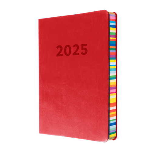 2025 Diary Collins Edge Rainbow A5 Day to Page Red ED151.U15