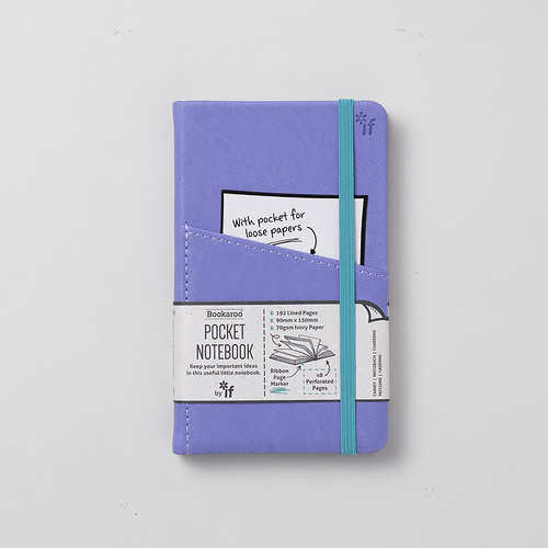 Bookaroo Notebook A6 with Pocket Lilac, Artico 43003