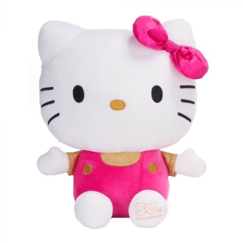 Sanrio Plush 25cm Hello Kitty 50th Anniversary Pink, JAS-HK1154