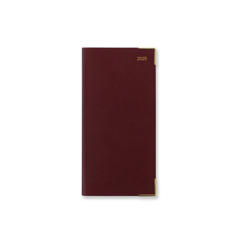 2025 Diary Letts Classic Slim Month to View Burgundy T15SBG