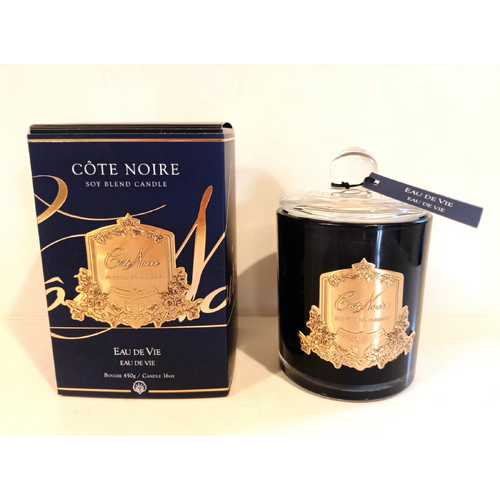 Cote Noire Soy Blend Candle Badged Gold 450 g - Eau de Vie GMC45005