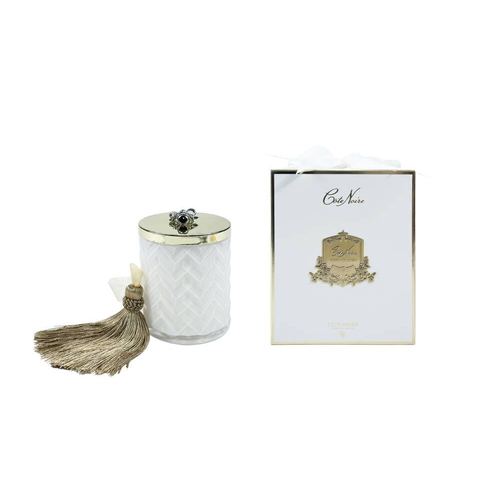 Cote Noire Herringbone Candle Burnt Orange & Coriander White HCG71